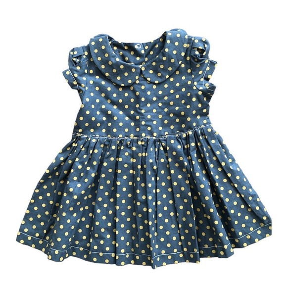 Fleur + and Dot Handmade Childhoods Dress Good Golly Polka Dot Girls Sz 2T USA - Picture 2 of 8